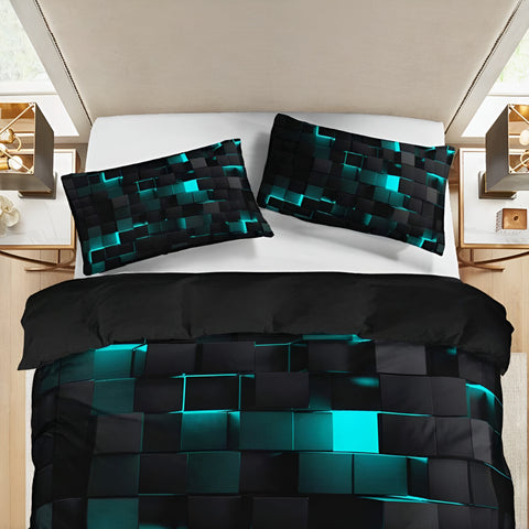 GEOMATRIX | 3pcs Quilt Cover Set - onlinemegasale.com