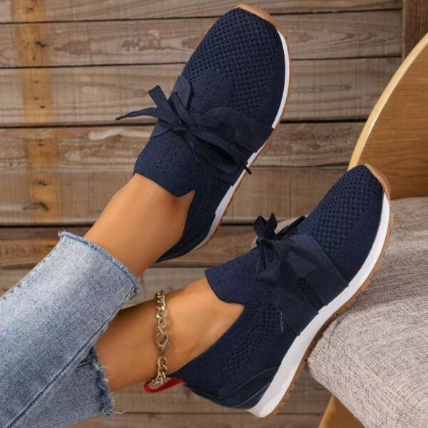 Chic and Comfy Women's Lace-Up Casual Sneakers with a Soft Sole