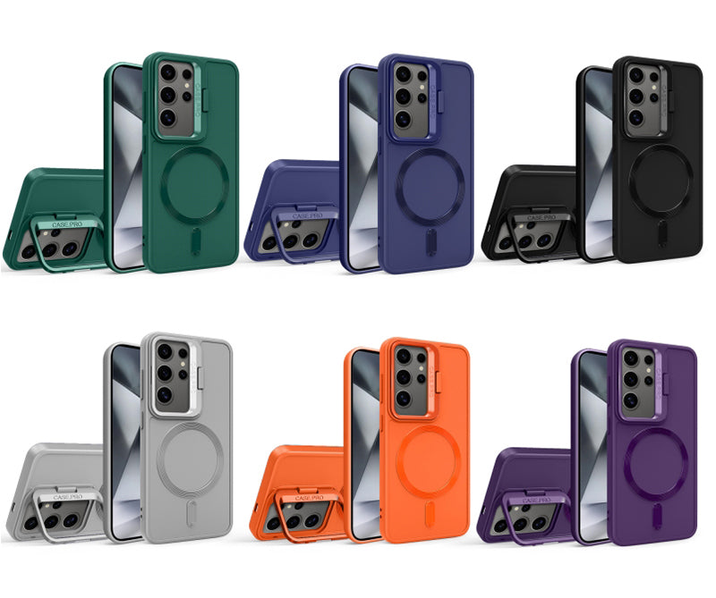 Samsung Magsafe Series | Multifunctional Stand Frosted Mobile Phone Case - onlinemegasale.com