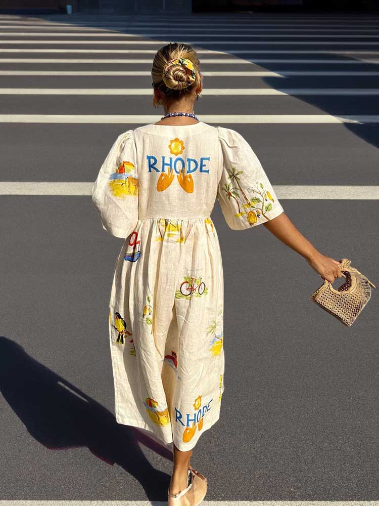 Haven™ - Beach Print Dress - onlinemegasale.com