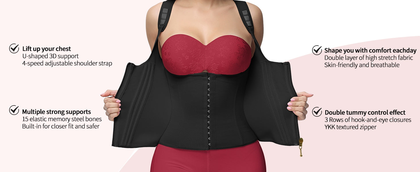 Aryana - Women's Waist Trainer with Steel Bones for Body Shaping - onlinemegasale.com