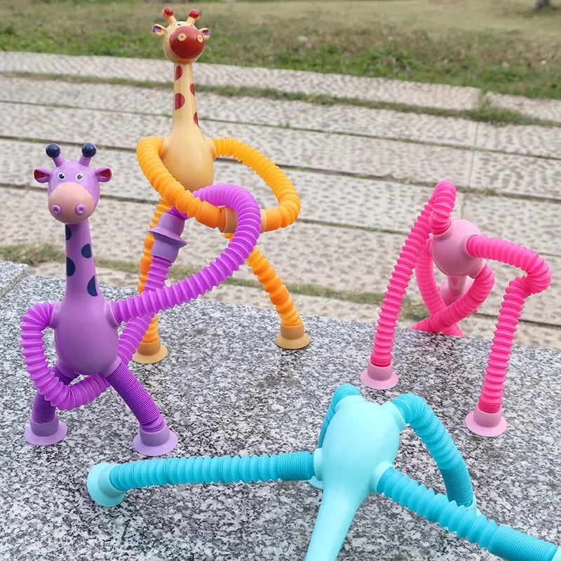 Telescopic Suction Cup Giraffe/Robot Toy - onlinemegasale.com