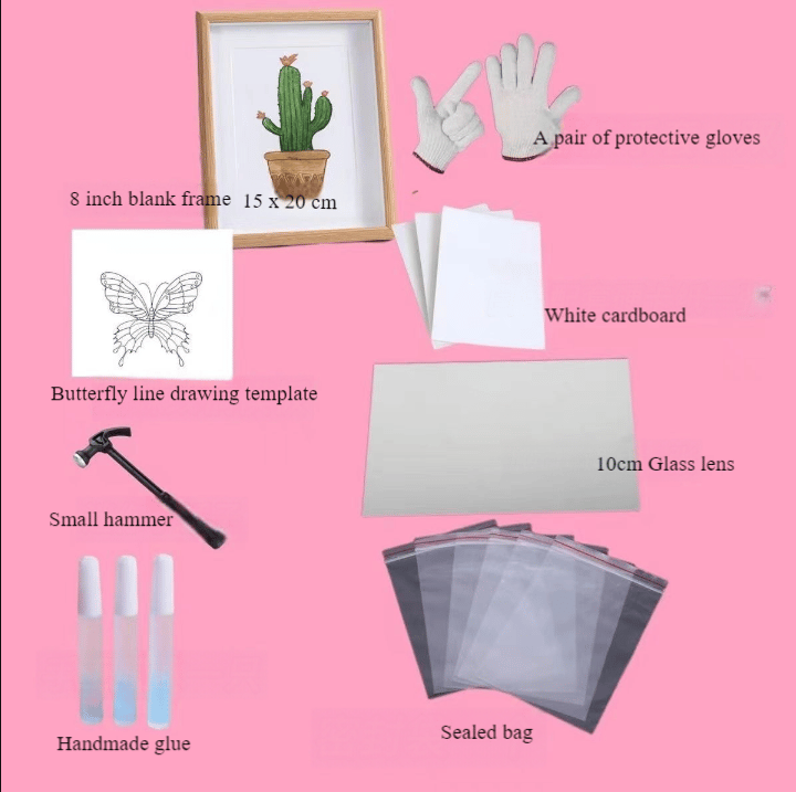 Creative handmade DIY - 🦋Butterfly Broken Mirror Photo Frame - onlinemegasale.com Creative handmade DIY - 🦋Butterfly Broken Mirror Photo Frame - onlinemegasale.com