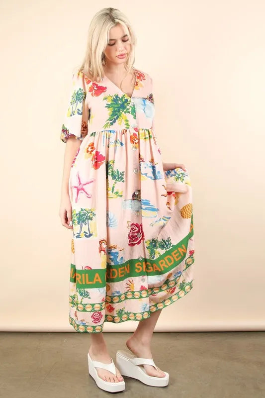 e31a2cd6162b4003a16f7ba5ecec5f4d-Max-Origin Button Down Printed Midi Dress - onlinemegasale.com