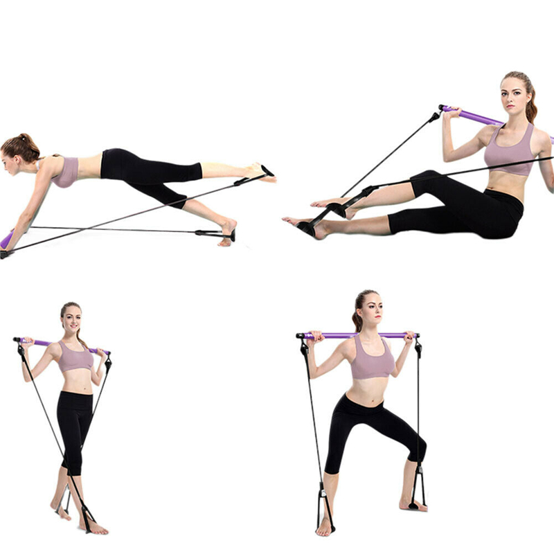 Multifunctional Portable Pilates Bar Fitness Stick Yoga Resistance Bands Home Gym Exercise Tools Multifunctional Portable Pilates Bar Fitness Stick Yoga Resistance Bands Home Gym Exercise Tools - onlinemegasale.com