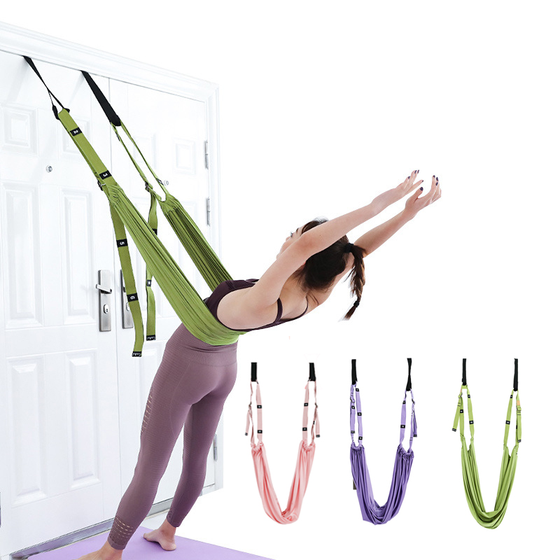 Yoga Auxiliary Stretch Belt Yoga Strap Hammock Swing Stretching Anti-gravity Inversion Exercises - onlinemegasale.com