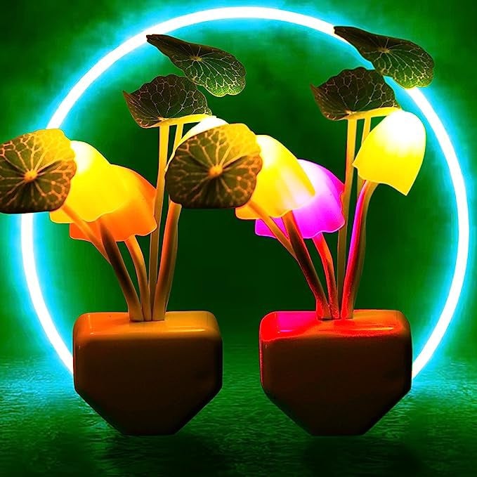 LED Mushroom Multi-color Night Lights - onlinemegasale.com