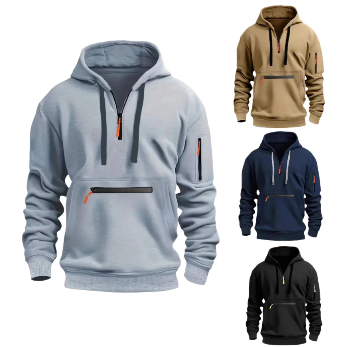 ee3d9a62a8ece6311a9ec75a576f67c2_ccf35354-3b76-4294-85b5-75c43d95212e-1 Men's Sweatshirt Hoodie Zipper Multi-pocket Pullover Sports Casual Hoodie Jacket - onlinemegasale.com