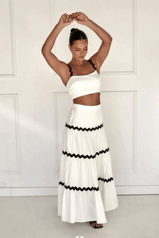 Hazel™ - Long Skirt and Top Set - onlinemegasale.com