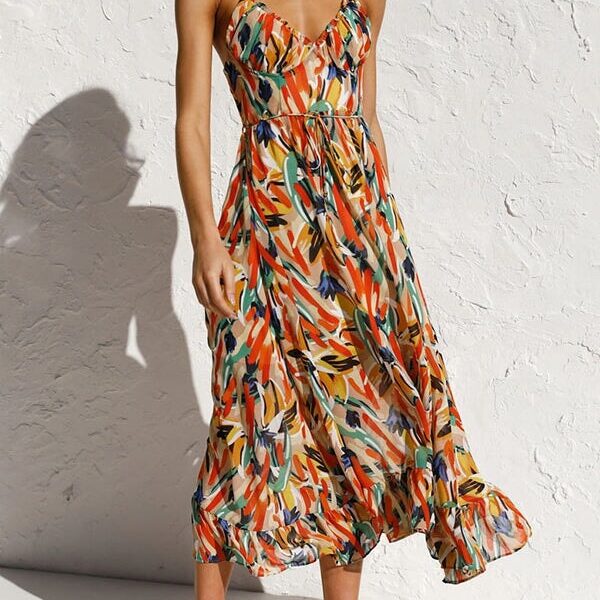 Giselle™ - Colourful Midi Dress