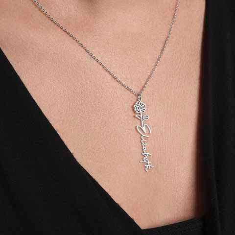 No Rain No Flowers - Personalised Necklace - onlinemegasale.com No Rain No Flowers - Personalised Necklace - onlinemegasale.com