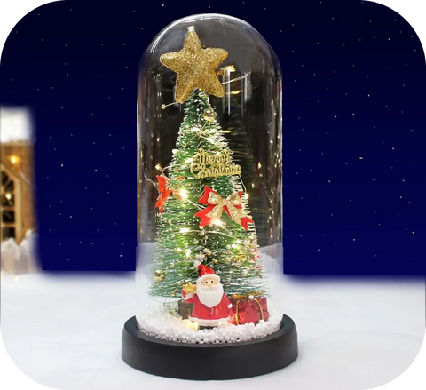 Merry Christmas Glass Dome Decoration - onlinemegasale.com holiday christmas glass dom