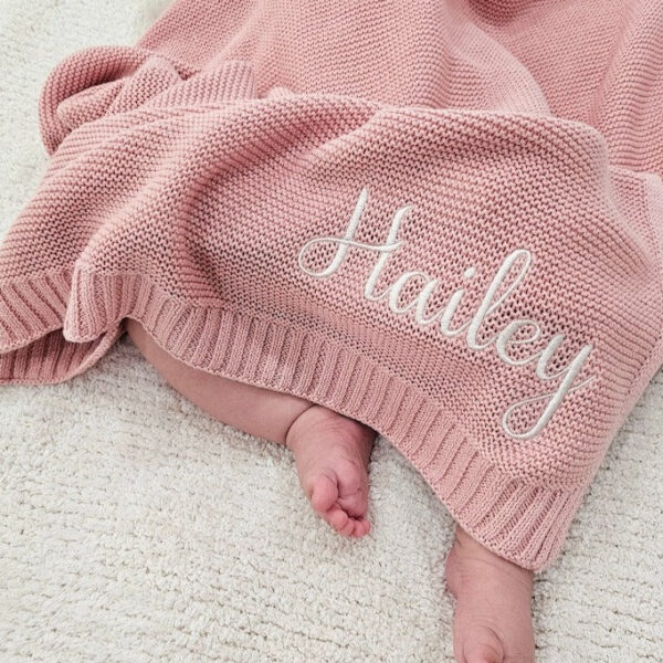 Name Embroidered Baby Blanket