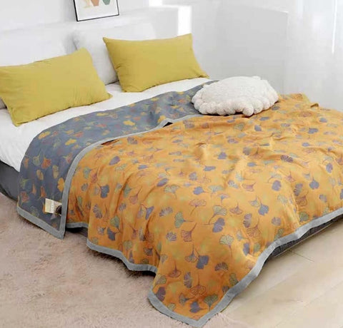 Ginkgo Leaf Throw Blanket - onlinemegasale.com