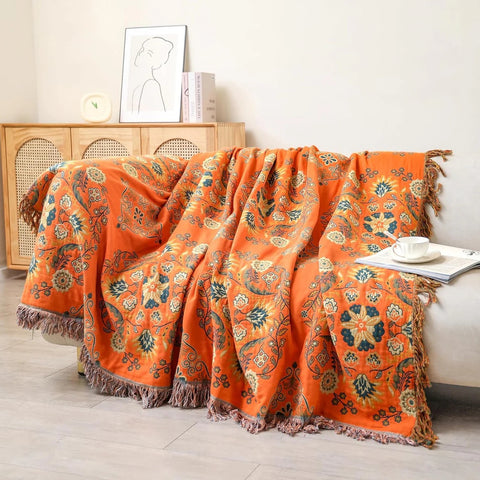 Marigold Reversible Throw Blanket - onlinemegasale.com
