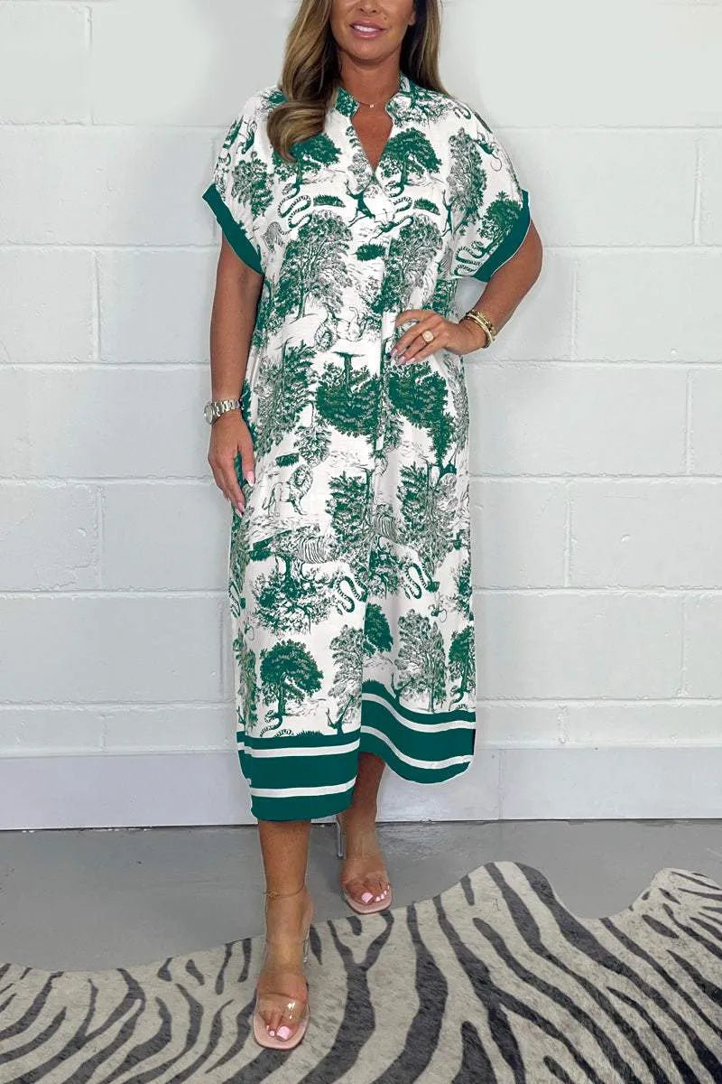 Vanessa™ - Midi Dress with Print - onlinemegasale.com