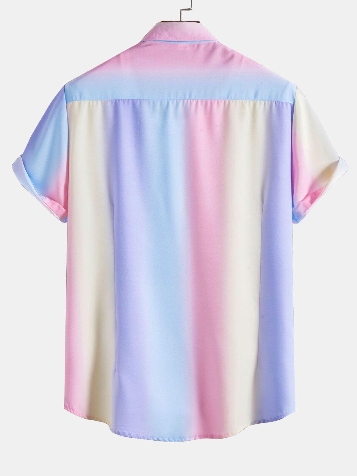 Gradient Color Print Shirt - onlinemegasale.com