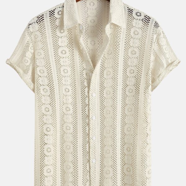 Textured Button Up Shirt