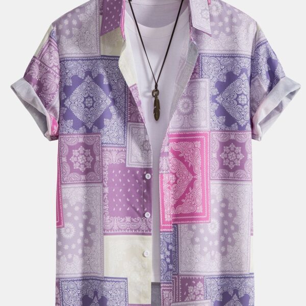 Paisley Patchwork Print Shirt
