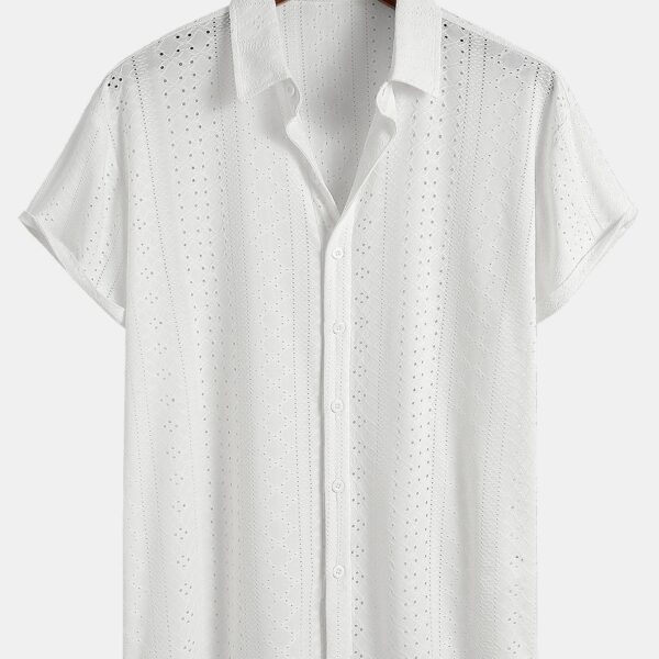 Jacquard Textured Button Up Shirt