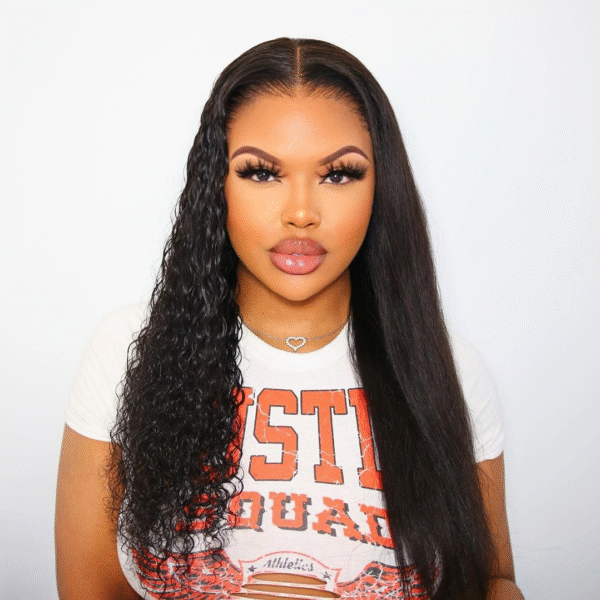 Cranberry  Wet And Wavy Wigs Deep Wave Pre Plucked T Part Lace Front Wigs