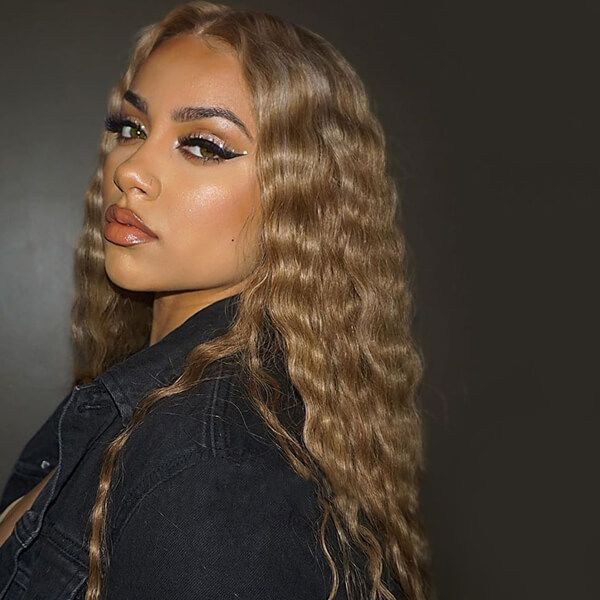 Cranberry Loose Wave Dirty Blonde with Highlights Lace Front Wigs Human Hair