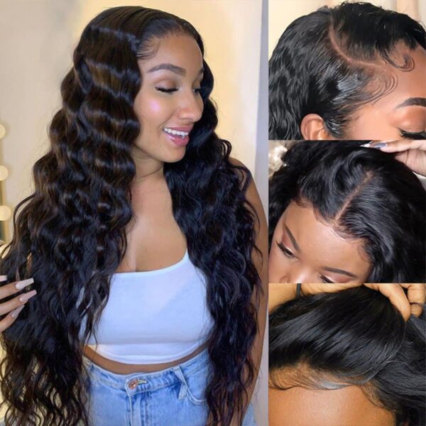 10A Cranberry 13x4/4X4 Lace Front Wigs Indian Loose Deep Wave Human Hair Wigs 180% Density Pre-plucked