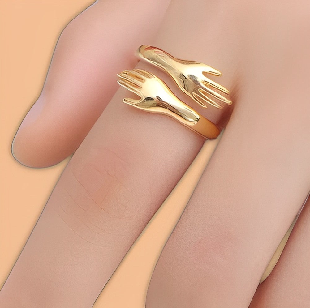 loveringhand Mylove Couple Hug Ring - onlinemegasale.com
