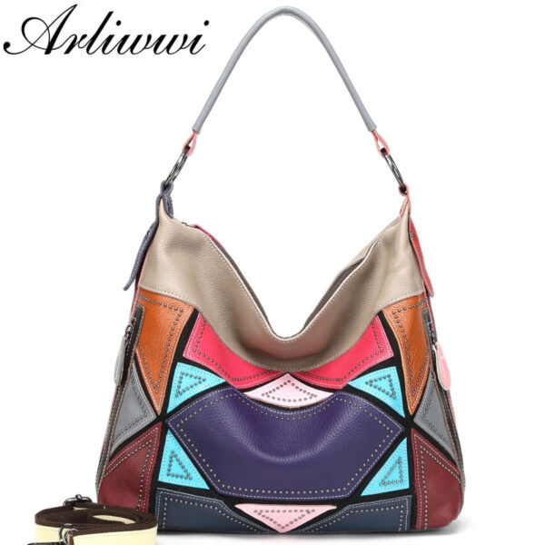 Genuine First Layer of Cow Leather Shoulder Bags