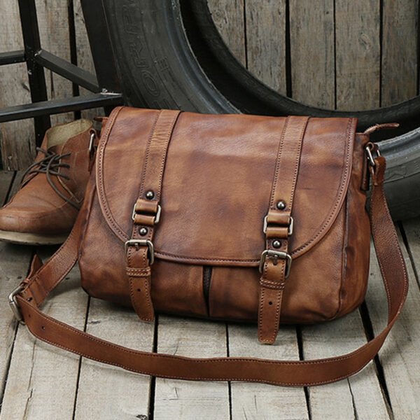 Genuine Leather Shoulder Bag men Leather Messenger Bag