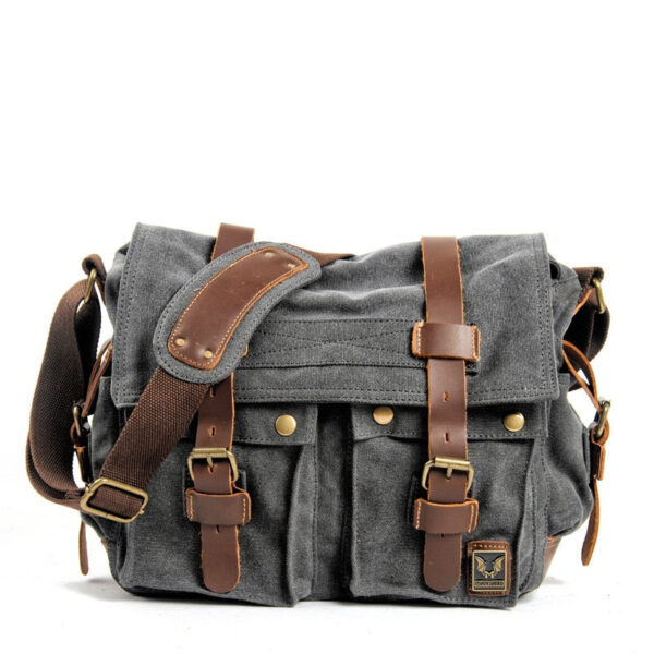 Canvas Leather Men Messenger Bags