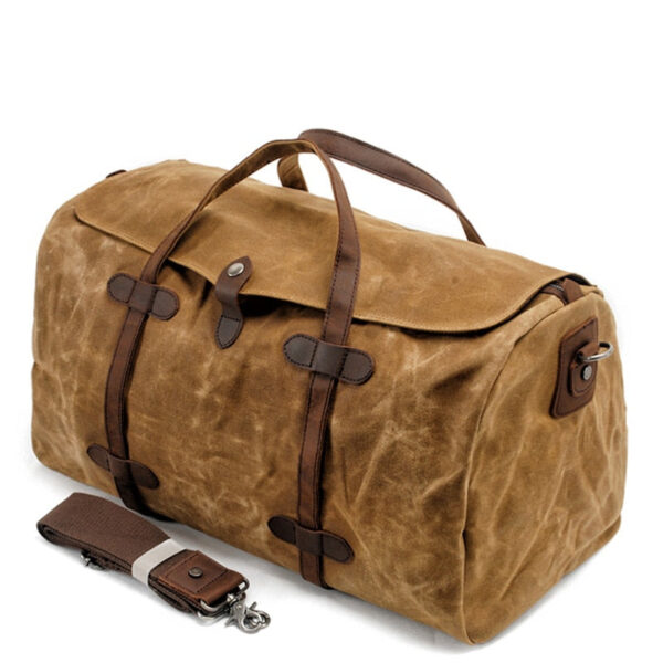 Vintage Pure Cotton Canvas Leather Travel Duffle Bags
