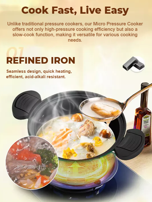 👉2025 NEW SALES - 50% OFF🫕Large Capacity McRib Stone Micro-Pressure Cooker - onlinemegasale.com