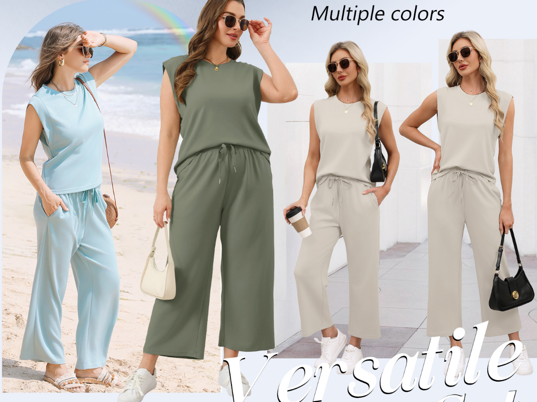 💕2025 Hot Sale 50% OFF🔥2025 New Women's Sleeveless Top & Wide-Leg Pants 2-Piece Set - onlinemegasale.com