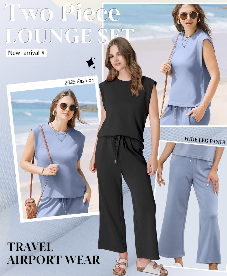 💕2025 Hot Sale 50% OFF🔥2025 New Women's Sleeveless Top & Wide-Leg Pants 2-Piece Set - onlinemegasale.com
