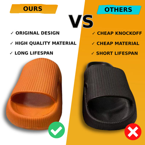 ☁️Thecomfies™ - Comfy/thick cloudy slippers - onlinemegasale.com Compare slippers VS