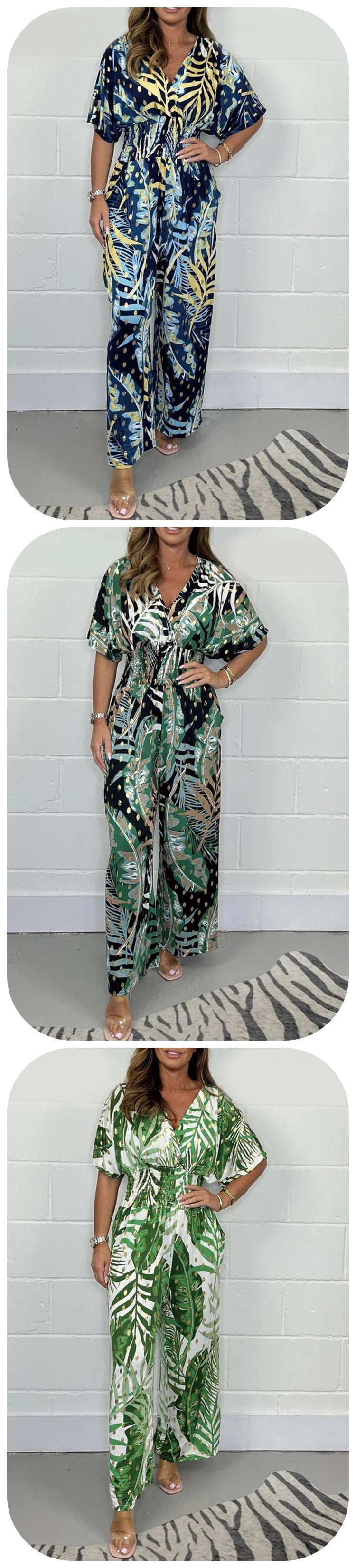 🔥Slimming tool! Women's large size leaf print bodysuit, the elastic belt outlines the curves. - onlinemegasale.com