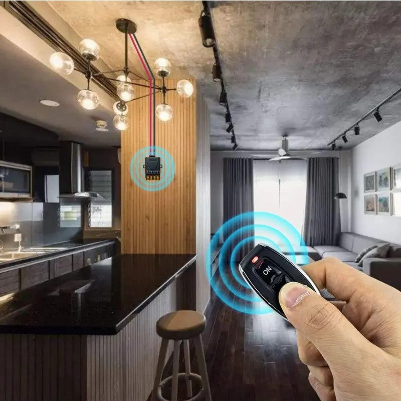 Wireless Remote Control Switch & Receiver Kit, No Wiring - onlinemegasale.com