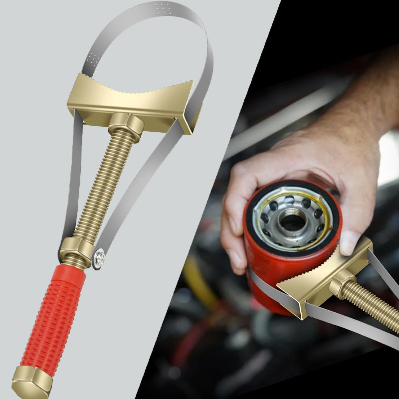 🔥Hot Sale🔥Auto Oil Filter Wrench with Adjustable Steel Strap - onlinemegasale.com