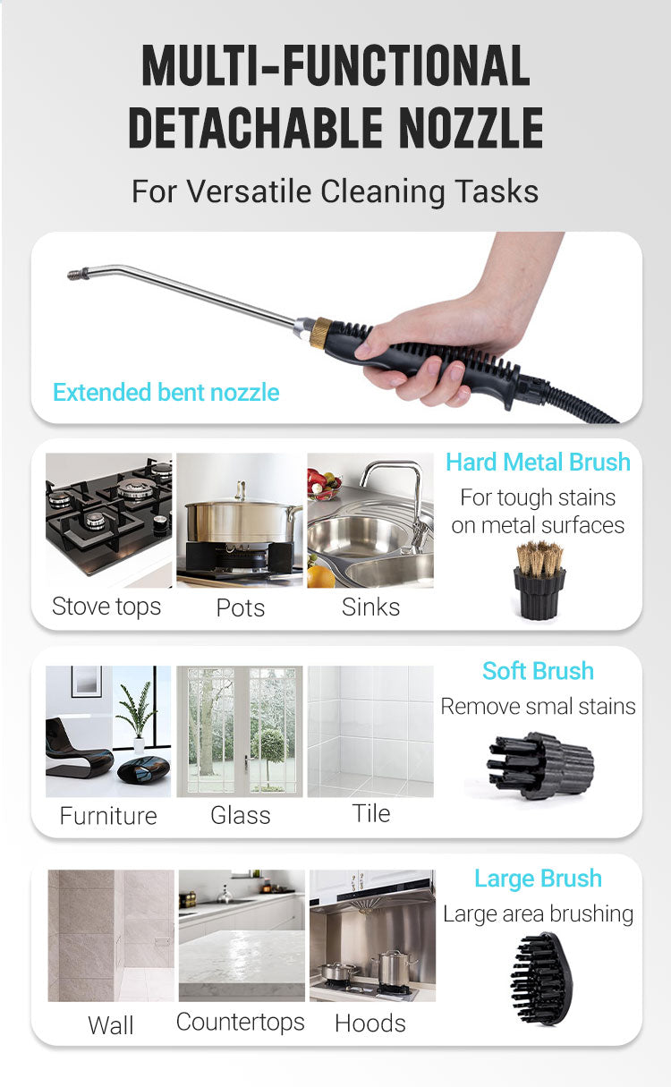 💥2500W Handheld High-Temperature Pressurized Steam Cleaner - onlinemegasale.com