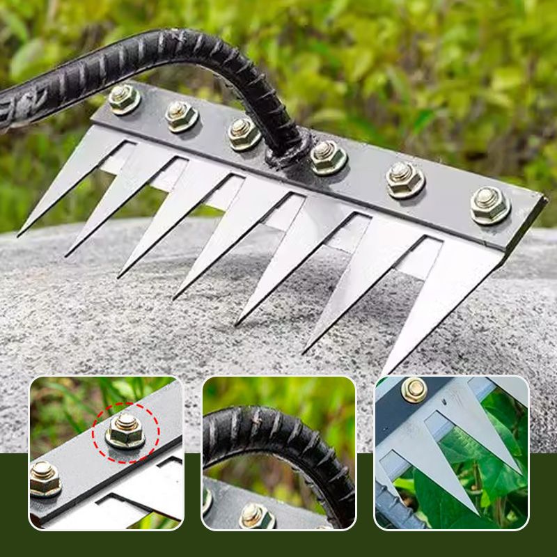 🔥Hot Sale🔥5/6/7/8 Teeth Carbon Steel Garden Weeding Rake - onlinemegasale.com