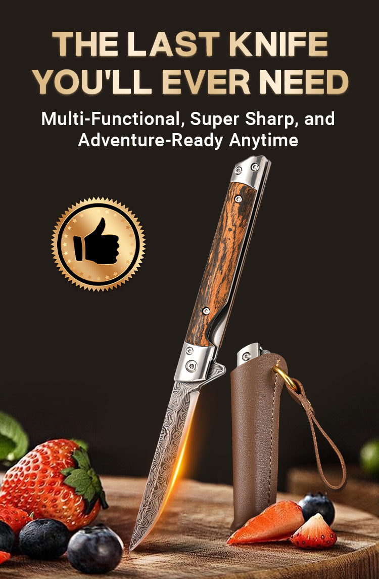 🗡️Folding Knife With Wooden Handle For Work, Hiking & Camping⛺ - onlinemegasale.com 🗡️Folding Knife With Wooden Handle For Work, Hiking & Camping⛺ - onlinemegasale.com