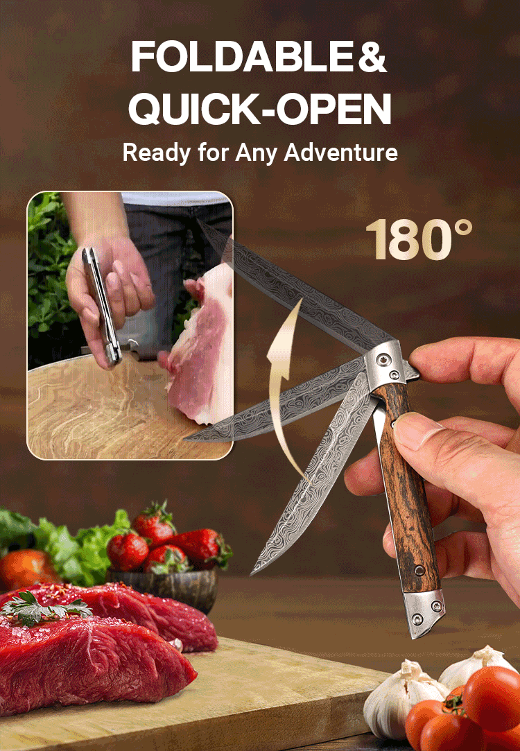 🗡️Folding Knife With Wooden Handle For Work, Hiking & Camping⛺ - onlinemegasale.com 🗡️Folding Knife With Wooden Handle For Work, Hiking & Camping⛺ - onlinemegasale.com