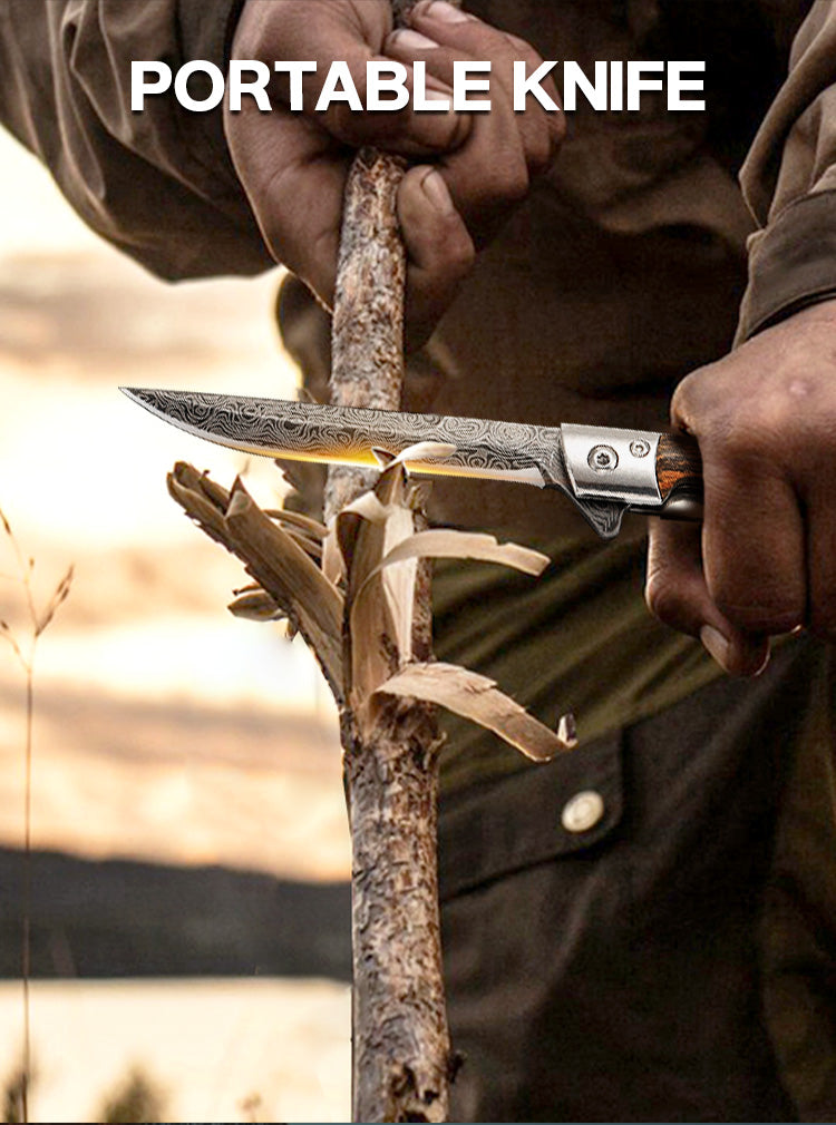 🗡️Folding Knife With Wooden Handle For Work, Hiking & Camping⛺ - onlinemegasale.com 🗡️Folding Knife With Wooden Handle For Work, Hiking & Camping⛺ - onlinemegasale.com