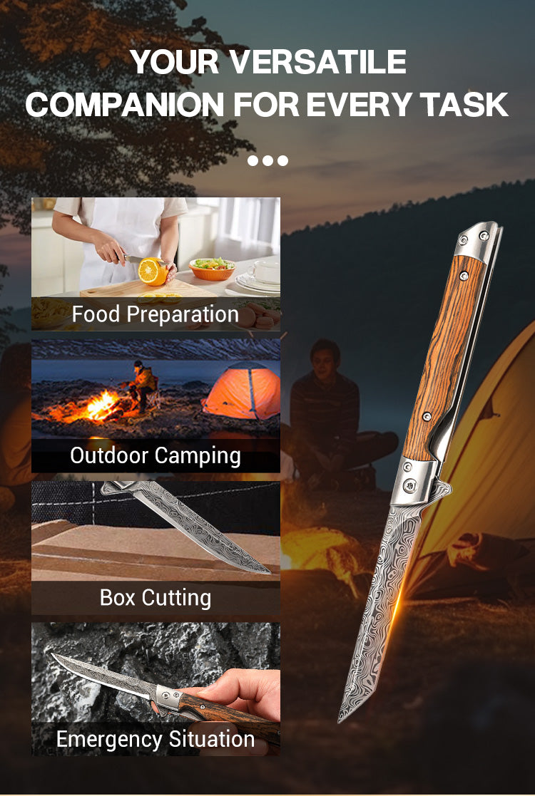 🗡️Folding Knife With Wooden Handle For Work, Hiking & Camping⛺ - onlinemegasale.com 🗡️Folding Knife With Wooden Handle For Work, Hiking & Camping⛺ - onlinemegasale.com