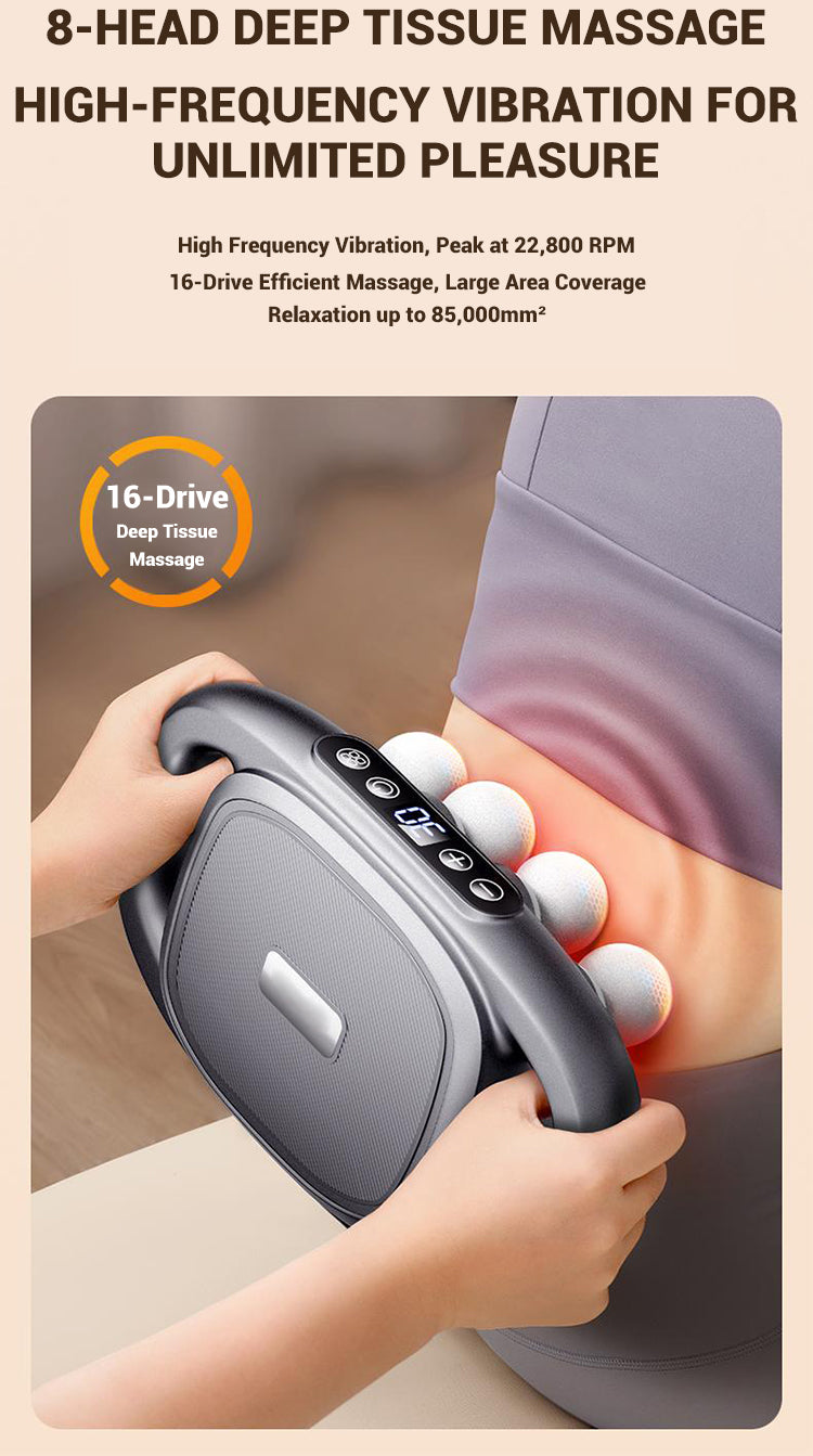 16-Drive 8-Head Massage Gun Set【✈️Free Shipping 】 - onlinemegasale.com