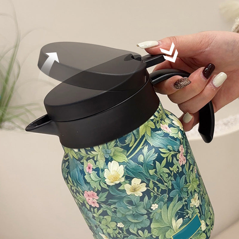 🍃2025 HOT SALE 🔥1000ml Vacuum Insulated Teapot with Strainer - onlinemegasale.com