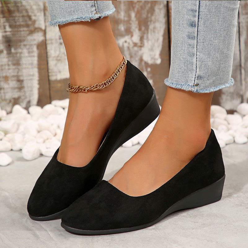 💖2025 Hot Sale💖 Elegant Lightweight Anti-Slip Low Heel Wedge Shoes - onlinemegasale.com