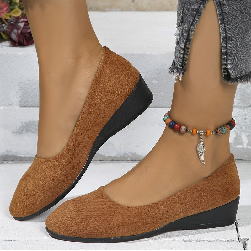 💖2025 Hot Sale💖 Elegant Lightweight Anti-Slip Low Heel Wedge Shoes - onlinemegasale.com