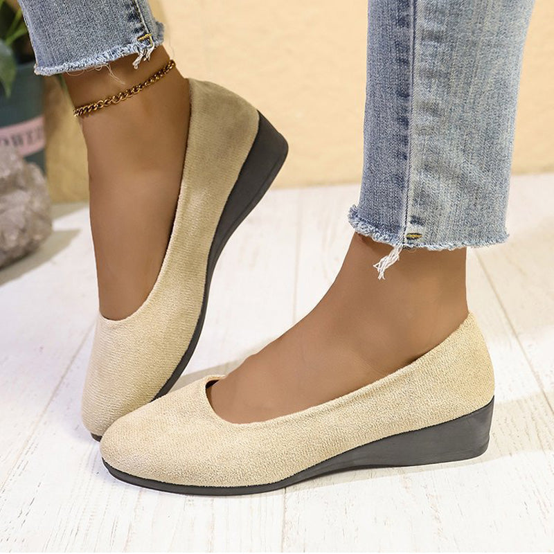 💖2025 Hot Sale💖 Elegant Lightweight Anti-Slip Low Heel Wedge Shoes - onlinemegasale.com
